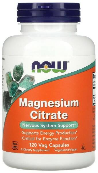 NOW Magnesium Citrate, 120 капс.
